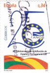 Stamps Spain -  XXv aniversario de la adhesión de España y Portugal a la 