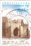 Stamps Spain -  arquitectura-catedral de tui-pontevedra-