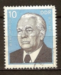 Stamps Germany -   Wilhelm Pieck, 1876-1960(politico)DDR.