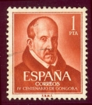 Stamps : Europe : Spain :  1961 IV centenario nacimiento Luis de Gongora - Edifil:1370