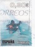 Stamps Spain -  buceo entre icebergs