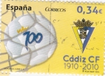 Stamps Spain -  Centenario Cadiz CF