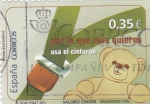 Stamps Spain -  valores cívicos- por lo que más quieres,usa el cinturón
