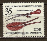 Sellos de Europa - Alemania -  Colección de Historia de la Medicina de Karl-Sudhoff-Instituto de Leipzig-DDR.