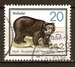 Stamps Germany -  Animales en peligro de extinción(Oso de anteojos)DDR.