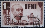 Stamps Spain -  ifni visita del caudillo franco