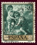 Stamps : Europe : Spain :  1960 Bartolome Esteban Murillo. Niños de la concha - Edifil:1274