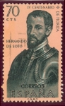 Stamps Spain -  1960 Forjadores de America. Hernando de Soto - Edifil:1299