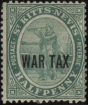 Stamps America - Saint Kitts and Nevis -  war tax