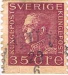 Sellos de Europa - Suecia -  GUSTAVO V DENT. 10 VERT 1929-36 Y&T Nº 216
