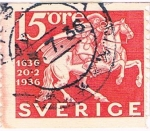 Stamps Sweden -  TRICENTENARIO DE LOS CORREOS. Y&T Nº 237