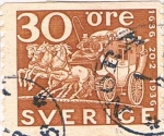 Stamps : Europe : Sweden :  TRICENTENARIO DE LOS CORREOS. Y&T Nº 240