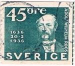 Sellos de Europa - Suecia -  TRICENTENARIO DE LOS CORREOS. Y&T Nº 243