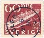 Sellos de Europa - Suecia -  TRICENTENARIO DE LOS CORREOS. Y&T Nº 245