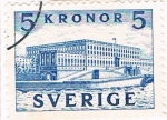 Stamps Sweden -  PALACIO REAL DE ESTOCOLMO. DENTADO A 3 LADOS. Y&T Nº 289a