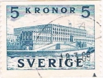 Stamps Sweden -  PALACIO REAL DE ESTOCOLMO. DENT. 12 1/2 VERT. Y&T Nº 289b
