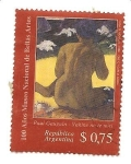 Stamps Argentina -  aniv. museo de Bellas Artes