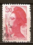 Stamps France -  Liberty (Libertad de guiar al pueblo de Delacroix).