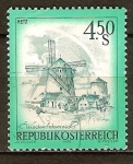 Stamps Austria -  Molino de viento de Retz en la baja Austria.