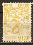 Stamps Peru -  Colonia de cormoranes Guanay .
