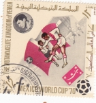 Stamps Yemen -  copa del Mundo de futbol Mexico-70