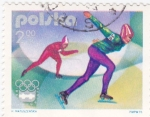 Sellos de Europa - Polonia -  INNSBRUCK-1976  - patinaje de velocidad