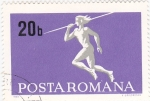 Stamps Romania -  lanzamiento de jabalina