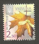 Stamps Ukraine -  flora, acer platanoides