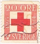 Stamps : Europe : Sweden :  80º ANIV DE LA CRUZ ROJA NACIONAL. Y&T Nº 312