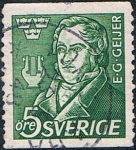 Stamps Sweden -  CENT. DE LA MUERTE DEL HISTORIADOR ERIK GUSTAF GEIJER. Y&T Nº 328