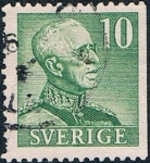 Stamps Sweden -  GUSTAVO V 1948-52. DENT. A 4 LADOS Y&T Nº 334a