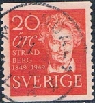 Stamps Sweden -  CENT. DEL NACIMIENTO DEL AUTOR DRAMÁTICO AUGUSTE STRINDBERG. Y&T Nº 347