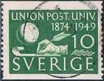 Stamps : Europe : Sweden :  75 ANIVERSARIO DE LA U.P.U. Y&T Nº 352