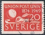 Stamps : Europe : Sweden :  75 ANIVERSARIO DE LA U.P.U. Y&T Nº 353