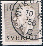 Stamps Sweden -  GUSTAVO VI ADOLFO 1954. Y&T Nº 381