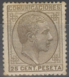 Stamps Spain -  ESPAÑA 194 ALFONSO XII
