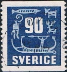 Stamps Sweden -  LOS HALLRISTNINGAR, GRABADOS RUPESTRES DE LA PROVINCIA DE BOHUSLAN. Y&T Nº 393