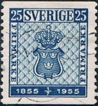 Stamps : Europe : Sweden :  CENTENARIO DEL SELLO. Y&T Nº 395