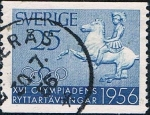 Stamps Sweden -  COMPETICIONES HÍPICAS DE LOS JUEGOS OLÍMPICOS. Y&T Nº 407