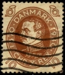 Stamps : Europe : Denmark :  Conmemoración 60 años del rey Christian X 1930 10 ores