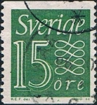 Sellos de Europa - Suecia -  CIFRAS 1957. Y&T Nº 417