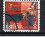 Stamps Spain -  Edifil  2062 Navidad´71  Fragmento del altar de Sant Andreu de Sagars. 