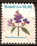 Stamps : America : Brazil :  Flores. "Tibouchina granulosa".