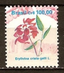 Stamps : America : Brazil :  Flores. "Erythrina crista-galli".