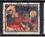 Stamps Spain -  Edifil  2061  Navidad´71  Fragmento del altar de Avila. 