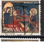 Sellos de Europa - Espa�a -  Edifil  2061  Navidad´71  Fragmento del altar de Avila. 