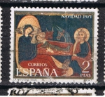 Stamps Spain -  Edifil  2061  Navidad´71  Fragmento del altar de Avila. 