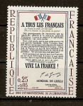 Stamps France -  Llamamiento del 18 de Junio del 1940.
