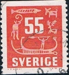 Stamps Sweden -  LOS HALLRISTNINGAR, GRABADOS RUPESTRES DE LA PROVINCIA DE BOHUSLAN. Y&T Nº 424