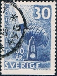 Stamps Sweden -  CENT DEL PROCEDIMIENTO BESSEMER DE TRATAMIENTO DEL ACERO. DENTADO A 3 LADOS Y&T Nº 432a
